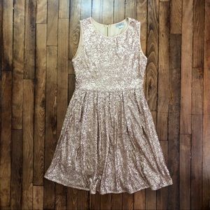 CLOSET CLEAN OUT! ISSI Sequin Gold Dress